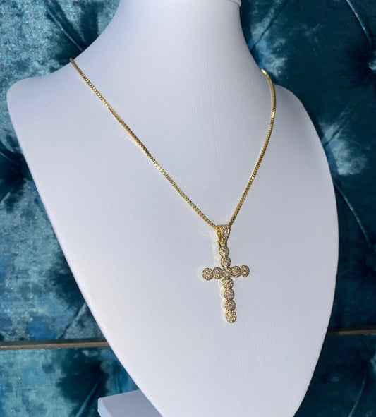 Frizzante Jewels Gold Cross Necklace